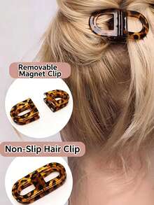 Creative Smart Magnetic Hair Clips For Women, Back Of Head Claw Clip, Magnetic Flyaway Hair Clip, Bangs Clip, Side Hair Clip - Multicolor - View 7