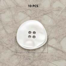 10 PCS 11/15/18/20/23mm 11-23mm Vintage Asymmetrical Textured Minimalist Asymmetric Wavy Metal Buttons, Suitable For Shirts, Suits, Asymmetric Stitching, Knit Cardigans, Four-Hole Buttons - Irregular Corrugated Surface - View 28