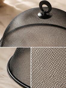2pcs/1pc Black Metal Frame Mesh Food Cover, Breathable And Durable, Suitable For Kitchen And Dining Table Protection, Can Cover Plates, Desserts And Other Foods, Catering Service Accessory, Smooth Metal Appearance, Suitable For Christmas, Valentine's Day - Multicolor - View 5