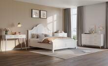 White Makeup Vanity With 2 Drawers - Modern Desk - 白色 - 查看 3