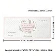 1pc Pink Girl Leather Mouse Pad, Large XXL Cute Angel Non-Slip Cute Girl Desktop Decor, PC Gamer Laptop Keyboard Office Accessories, Leather Desk Mat, Suitable For Office, Home, Workbench And Gaming - View 16
