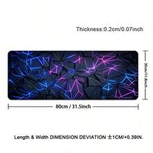 1pc Creative Fashion Geometric Design Extended Gaming Mouse Pad, Large Gaming Mouse Waterproof With Rubber Base, Non Slip Desktop Pad, Suitable For Home And Office, Abstract Painting - View 16