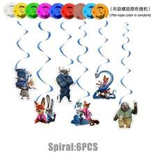 BUTTBILL Theme Cartoon Birthday Banner & Cake Topper Set, Judy Hopps Rabbit & Nick Wilde Fox Birthday Party Decorations - Multicolor - View 10