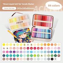 1pc Soft Tip Direct Liquid Acrylic Marker Pen 168 Colors/120 Colors/84 Colors/60 Colors/48 Colors/36 Colors Optional, Storage Bag Packaging, Layerable, Suitable For Colored Pencil Sketching Marker Pens, Suitable For Artist Painting Pens, Used For Making Christmas, Thanksgiving, New Year Gifts, Easter Eggs, Holiday Gifts, Card Making, Metal, Ceramic, Wine Glasses, Halloween Decoration Graffiti Pens, Painting Pens, Coloring Pens - Multicolor - View 13