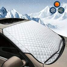 Durable PE Vehicle Glass Protection Film Car Sunshade Cover - Suitable For Front Window Dust, Snow, Frost And Ice Protection, Easy To Use, No Cleaning Required, Ice Cover Snow Cover Frost Cover, Car Accessories RV Windshield And Sunshade Cover - Silver - View 1