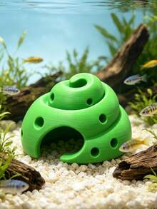 3D Printed Conch Shell Shaped Fish Tank Hideout Cave, Fish & Shrimp Breeding Hiding Hole, Aquarium Landscape Decoration Ornament Small Fish Shelter - A - View 10