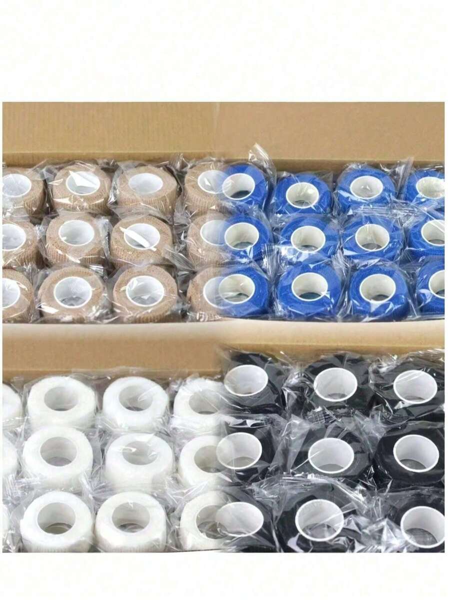 30pcs/15pcs Elastic Self-Adhesive Sports Bandages - Suitable For Finger, Ankle, Wrist, Waist, Knee And Elbow Protection (No Packaging Box) Compact Size - Multicolor - View 1