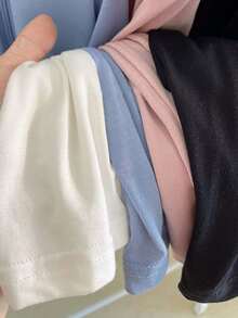 1件女士柔和色系披肩开衫，轻薄外套，春秋季空调服，防晒外衣 - A - 查看 7