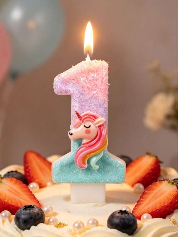 1 pieza Vela de cumpleaños de unicornio colorida, vela de número creativa DIY 0-9, adecuada para decoración de pastel de fiesta de cumpleaños, creación de ambiente, decoración de Navidad, Halloween, decoración de inserción de horneado, adecuada para niñas, niños, adultos, también se puede usar para suministros de ceremonia, regalos, graduación, boda y otras ocasiones, accesorios de fotografía para niñas, y confiable