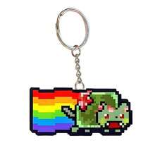 1pc Acrylic Keychain, Cute Cat Keychain, Cartoon Bag Charm, Dogecoin, Zombie, Pony, American Flag Rainbow Bag Pendant, Exquisite Small Gift, Christmas Gift - Multicolor - View 5