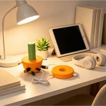 Pineapple Shaped Stackable Cable Organizer, Creative 3D Printed Cable Management Clip, Anti-Tangle USB-C/Micro USB Charging Cable Holder, Home Office Desktop Decorative Accessory - View 6