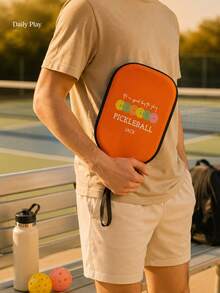 1pc Customized Pickleball Paddle Cover, Design Your Own Paddle Protector, Personalized Neoprene Paddle Cover With Zipper, Personalized Pickleball Paddle Cover, Pickleball Paddle Holder Gift, Team Gift - Multicolor - View 6