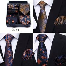 AlanKing Bộ quà tặng cà vạt nam họa tiết Paisley, món quà tuyệt vời cho nam giới trong đám cưới trang trọng, phỏng vấn công việc và các dịp lễ - Màu sắc hỗn hợp - Xem 15