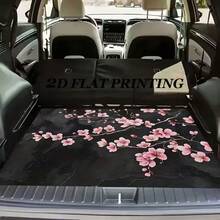 1 Buah Alas Bagasi Mobil Universal, Alas Bagasi Tahan Air dan Anti Selip dengan Motif Ranting Bunga Sakura Musim Semi - Bahan Poliester Tahan Lama, Cocok untuk Dekorasi Interior Bagasi Kendaraan, Hadiah Liburan yang Sempurna - Ranting bunga sakura - View 2