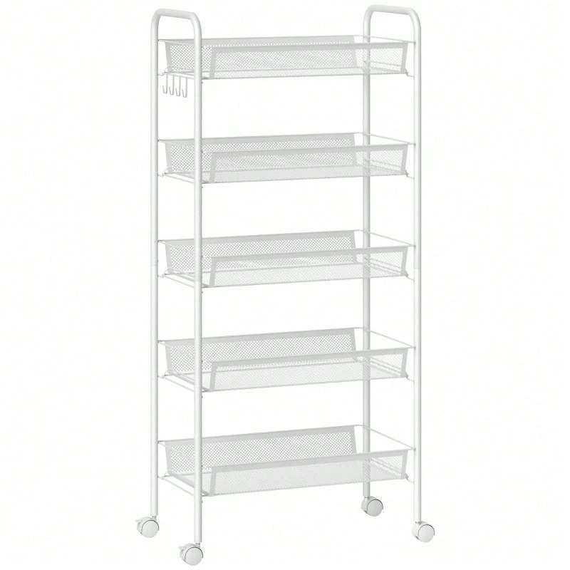Mobile Storage Islands - White - View 1