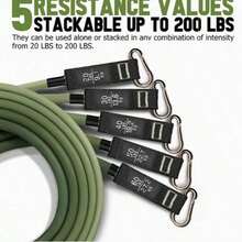 11pcs Resistance Band Set With Handle And 5 Tubes, Home Strength Training Fitness Equipment - A - View 3