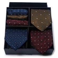 AlanKing Bộ quà tặng cà vạt nam họa tiết Paisley, món quà tuyệt vời cho nam giới trong đám cưới trang trọng, phỏng vấn công việc và các dịp lễ - Màu sắc hỗn hợp - Xem 5
