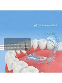Electric Water Flosser, Portable Water Flosser With 3 Modes And 4 Nozzles, Wireless USB 800mAh Battery Rechargeable Water Flosser, Suitable For Travel, Home, Braces And Dental Care, Perfect As A Holiday Gift - Multicolor - View 5