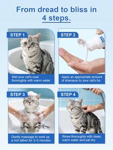 Oivolii Cat Shampoo 2 In 1 With Coconut & Oatmeal, Deep Cleansing & Moisturizing, For Sensitive Skin, Fresh Soft Coat, Luxurious Essential Pet Bath, 3.38 Fl Oz - 100ml - View 7