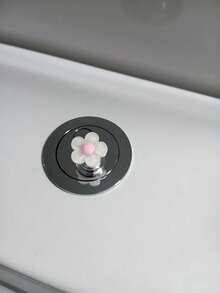 1/2Pcs Floral Cartoon Toilet Flush Handle – Flower Shaped Toilet Tank Button, Easy Press Push Button, Fit For Long Nail Design, Also Works As Creative Blossom Drawer Cabinet Pull – Stylish Bathroom Accessory - A - View 2