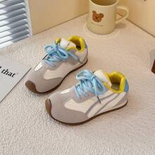 Children's Soft Sole Lightweight Shoes.Retro Colorblock Casual Shoes.Campus Daily Versatile Sports Shoes - Baby Blue - View 4
