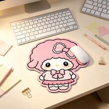 SANRIO 1 Peça Mouse Pad com Formato Assimétrico de Ovelha, Design Personalizado Único com Impressão de Alta Definição, Base de Borracha Antiderrapante e Resistente ao Desgaste, Superfície Suave Compatível com Vários Mouses para Movimento Flexível, Adequado para Casa, Dormitório, Escritório, Trabalho no Computador e Jogos, Presente Divertido para Meninas e Melhores Amigas - A - Visão 8