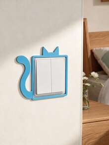 3D Printed Creative Cat Switch Decor, 86 Switch Cover, Home Wall Decoration, Colorful Switch Decor Set, Cute Cartoon Design - Multicolor - View 7
