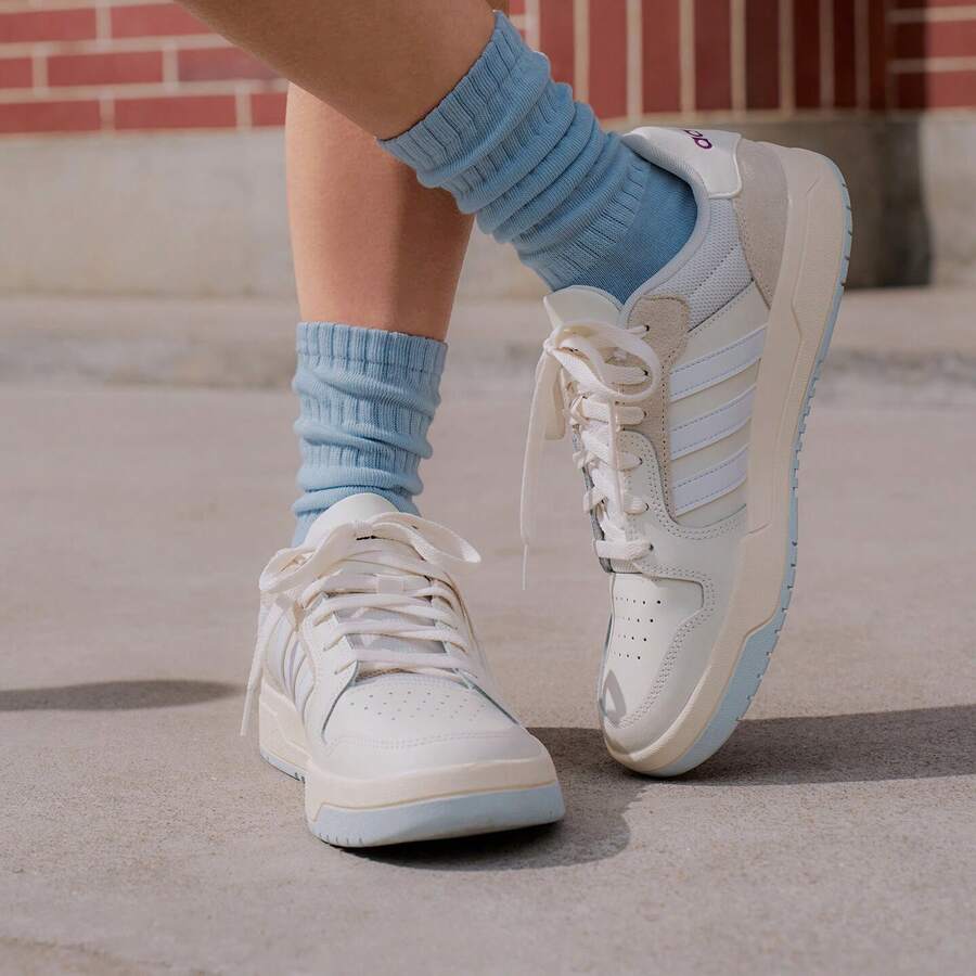 Adidas ENTRAP American Campus Style Sports Shoes Youthful Retro Basketball Style Skate Shoes JP9963 - White - View 1
