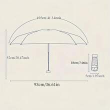 1pc Ultra Mini Folding Umbrella | Lightweight Folding Umbrella | 6-Rib Thickened Sun Protection Folding Umbrella | 200g Lightweight Design | Manual Style With Multiple Colors Available | Exclusive For Student Backpack Side Pocket | Fashionable Minimalist High-Quality Windproof UV Protection Small Umbrella, Convenient For Travel Sun Protection High-Quality Folding Umbrella, Windproof Sun Protection UV Protection Emergency Small Umbrella, Durable Wear-Resistant Women's Protection Umbrella, Fashionable Minimalist Personalized Umbrella - A - View 7