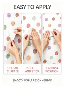 3pcs/Set Dotted Wall Stickers, Modern Color Block PVC Wall Decals For Home Decor, Spring Decoration Project To Refresh Your Home, Holiday Decoration Stickers Gift For Birthday Graduation - A - View 2