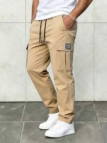 Men's Casual Loose Outdoor Sports Straight Leg Pants Fall - Khaki - View 1