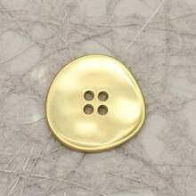 10 PCS 11/15/18/20/23mm 11-23mm Vintage Asymmetrical Textured Minimalist Asymmetric Wavy Metal Buttons, Suitable For Shirts, Suits, Asymmetric Stitching, Knit Cardigans, Four-Hole Buttons - Irregular Corrugated Surface - View 6