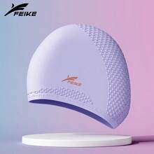 X-FEIKE 1pc Bagged Extra Large Thick Non-Snagging Water Drop Swim Cap, High Aesthetic, Unisex - Multicolor - View 16
