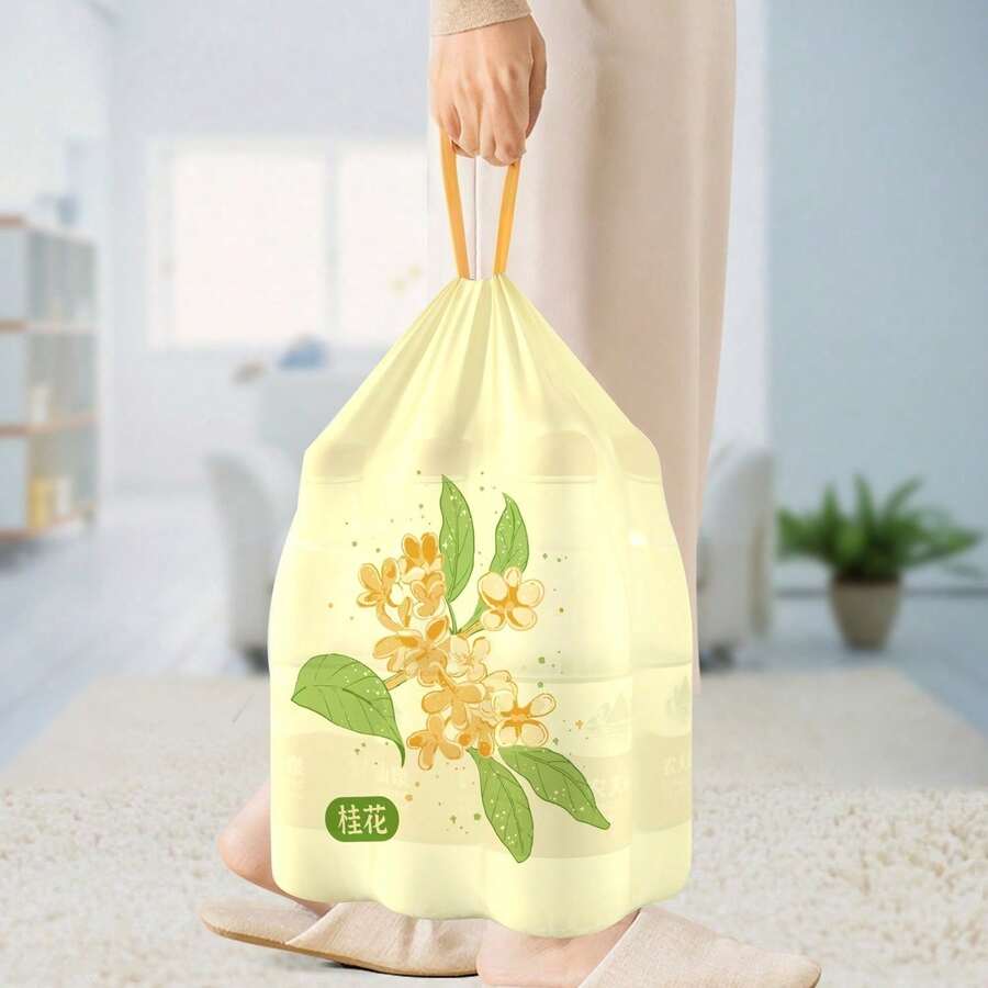 桂花香加厚垃圾袋 大號抽繩款 適用廚房、辦公室、餐廳、客廳、戶外、露營車、派對等多種場合 - 桂花垃圾袋 - 查看 1