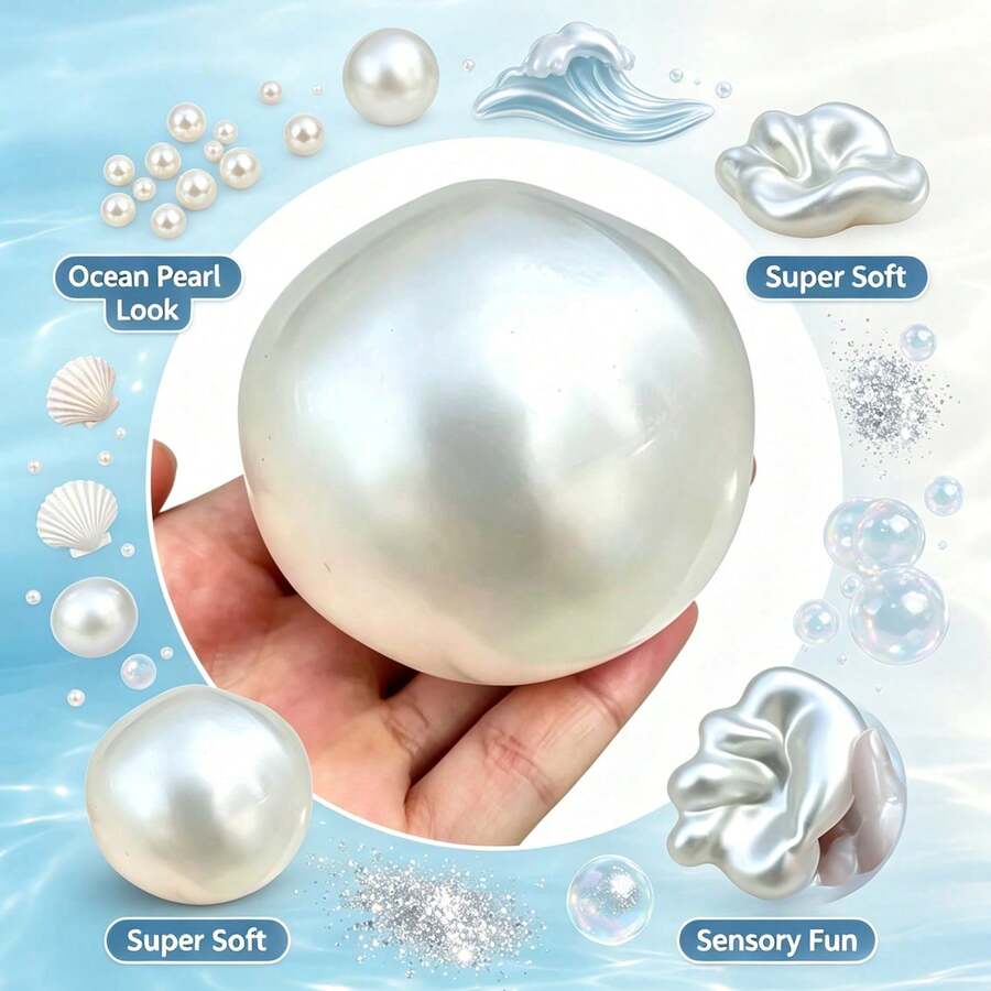 1 Peça Brinquedo Apertável de Óleo de Coco com Pérola Maleável, Bola Sensorial de Pressão com Rebote Lento para Alívio do Estresse, Adequado para Adultos, Brinquedo Macio, Presente Surpresa, Presente de Aniversário, Presente de Natal, Presente Perfeito, Needdoh