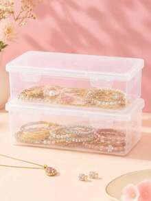 1 buah/2 buah/3 buah Kotak Penyimpanan Multifungsi Transparan untuk Meja, Kotak Pajangan, Kotak Perhiasan, Organizer Rias untuk Lipstik, Lip Gloss, Kosmetik Anti Debu, Cocok untuk Kamar Tidur, Kamar Mandi, Meja Rias, Dekorasi Rumah - kotak penyimpanan - View 16