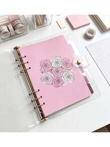 1 Set (6pcs) Rose Prologue Series Loose-Leaf Dividers, 6-Hole Loose-Leaf Notebook Inner Page Dividers, A6 Planner Refill Divider Pages, Floral Pattern, Ins Style, Sketch Rose Pattern Index Classification Pages, Compatible With A6 6-Hole Loose-Leaf Notebook Planner Storage Decoration Accessories, Back To School - Divider - View 9