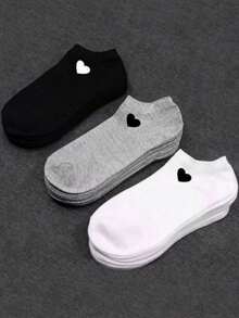 10/15 Pairs Women's Black/White/Grey Solid Color Mesh Breathable Cotton Soft Skin-Friendly Moisture-Wicking Low-Cut Invisible Boat Socks, Minimalist Versatile For Sports, Casual, Business, Daily Wear, All Seasons, Available In 1/5/10/15/20 Pairs - Multicolor - View 6