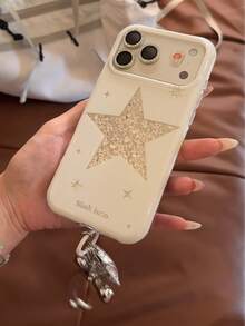 Ins Style Apple 17 Phone Case Sweet Cool Star Pendant Compatible With Apple 17 Pro Max Phone Case 16 Acrylic Protective Cover 18 Pro Max Korean Gentle Style 15 New 18 - White - View 4