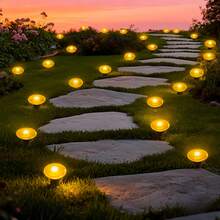 Firefly Glow Hidden Solar Ground Lights Warm Soft Ambient Light Waterproof Outdoor Cottagecore Garden Lawn Patio Pathway Decoration - Black - View 2