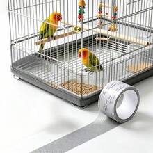 500cm通用鳥籠網格種子收集器，種子捕捉保護網罩，鸚鵡網罩自黏式透氣網，適用於室內圓形與方形籠，可修剪羽毛種子收集器－防止散落與髒亂 - 查看 16