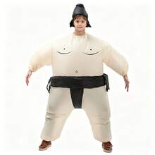 Halloween Christmas Party Sumo Inflatable Costume, Unisex Inflatable Costume, Holiday Personalized Outfit Inflatable Costume, Blower Included, Battery Not Included - Black Size S, Suitable for Height 0.9m-1.2m - View 13