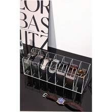 Transparent Acrylic Multi-Compartment Watch Band Storage Box, Desktop Watch Strap Bracelet Organizer Rack, Jewelry Display Storage Box, Home Decor, Holiday Gift - View 5