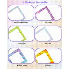 1/4/6/10pcs Reusable Diamond Painting Segmented Frame Film, 12/18/30pcs Non-Stick Release Paper, Suitable For Diamond Painting Enthusiasts, 10*10cm Diamond Painting Segmented Accessory Tool, Gradient Rainbow Color - A - View 8