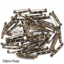 50pcs Iron Perforated Brooch Pins With Safety Clasp, Corsage Base Pins With Lock Head, Tie Pin, DIY Corsage Badge Hair Accessory Base, Jewelry Making Supplies - Brooch Base - View 15