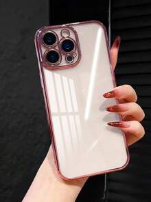 MewTrek Luxury Electroplated Phone Case, Summer New Fashion Silicone Shockproof Protective Soft Shell, Compatible With IPhone, Galaxy, Honor, Reno, MOTO, Unisex, 2026 Model - Pink - View 3