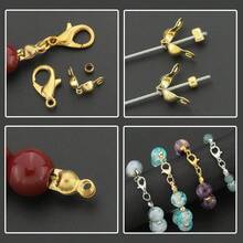 330pcs/Box DIY Jewelry Accessories, Includes 30 Lobster Clasps, 95 Embossed Caps And 205 Spacer Beads, Suitable For Weaving, Beading, Jewelry Making - Accessory Set (330 Pieces)/box - View 5
