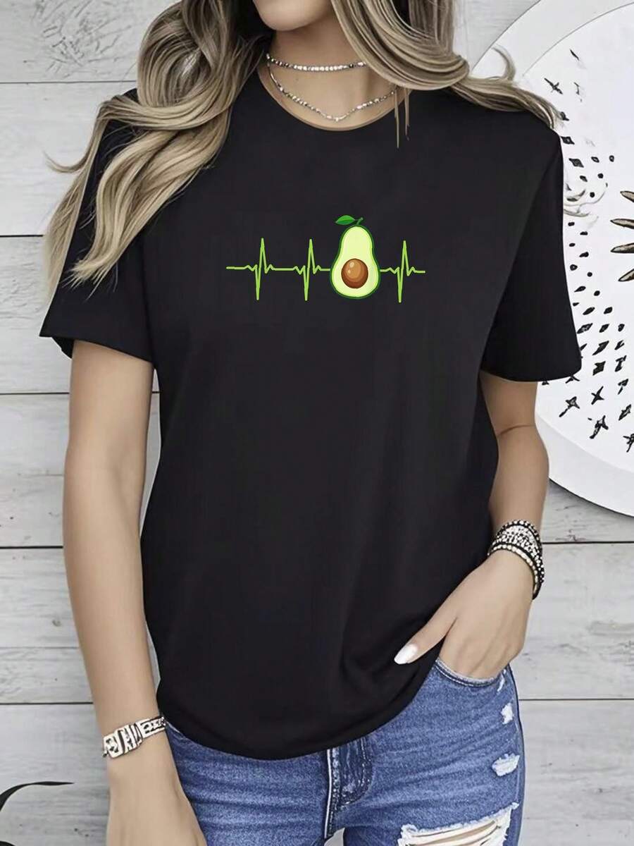 Women T-Shirts - 黑色 - 查看 1