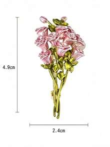 1 Vintage Rose Brooch, Elegant Bouquet Brooch, Vintage Versatile Style Plant Brooch, Suitable For Parties, Graduation Ceremonies, And Birthdays - Brooch - View 2