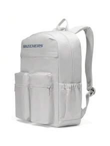 Skechers Unisex Durable Water-Resistant Large Capacity Student Backpack With Multiple Compartments For School And Commuting, Minimalist Design, Size: Approx. 47x32x15cm - Light Grey - View 1
